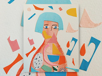 Over thinking artist freelanceartist comission comissioned illustration collage