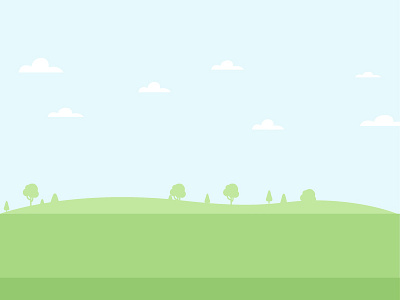 Landscape.. background field flat illustration illustrator landscape layout summer trees vector