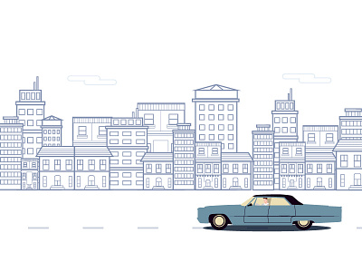 Cityscape! ai bg city cityscape graphic illustration line retro car road vector