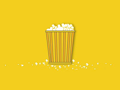 Popcorn.. bucket graphic grey icon illustrator popcorn vector yellow