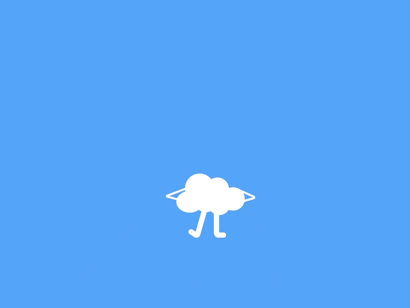 Happy Cloud :) ae ani cheerful dance excitement gif happy cloud jump vector white