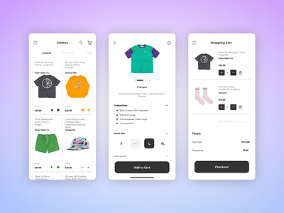 Clothing - Moblie App e commerce figma ux