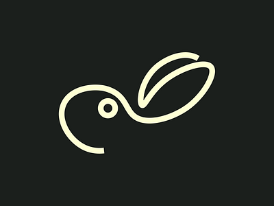 Rabbit branding logo minimal symbol