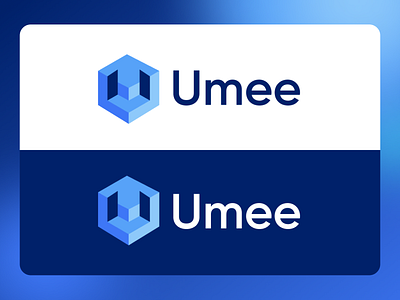 Umee logotype app art box branding crypto design illu illustration letter logo sea typography ui ux vector