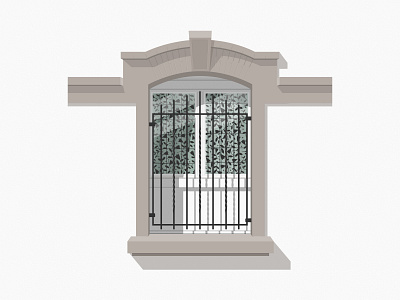 Windows of Vevey 6307 art building city digital art european illustration switzerland vector vevey window