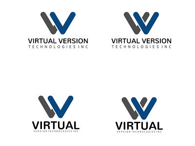 VIRTUAL VERSION TECHNOLOGIES INC animation app branding design flat icon illustration logo minimal type