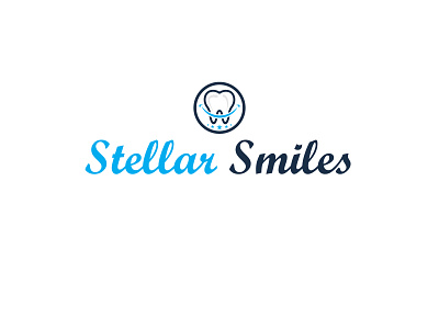 dental logo design for Stellar Smiles app branding design flat icon illustration illustrator logo minimal vector