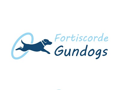 logo for a dog Fortiscorde Gundogs animation app branding design flat icon illustration logo minimal type