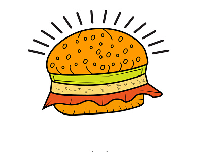 burger iconic illustration