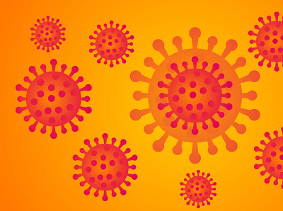colorful corona virus logo,cavid-19