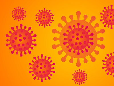 colorful corona virus logo,cavid-19