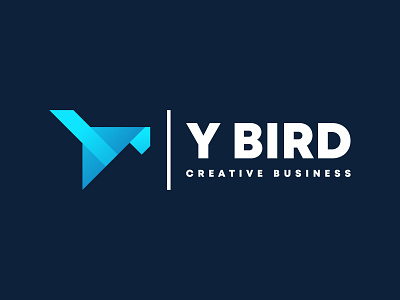 abstract modern creative minimal y bird logo for demo work. alphabet business cool corporate design eagle estate idea letter logo media personal premium shape solid technology trendy vector wings y