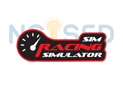 racing game logo design for sim racing simulator background branding business concept corporate creative design flat logo typography