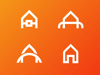 abstract minimal real estate a letter logo design concept. a let