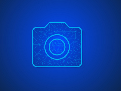 camera low poly illustration vector for ui interface  and techno