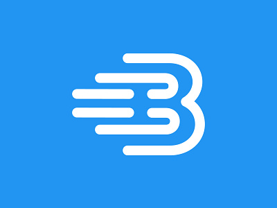 speed b letter logo design
