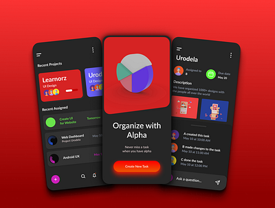 Alpha Task Management design ui ux