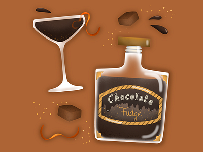 Chocolate Fudge chocolate fudge christmas design digitalart drink illustration illustration art procreate