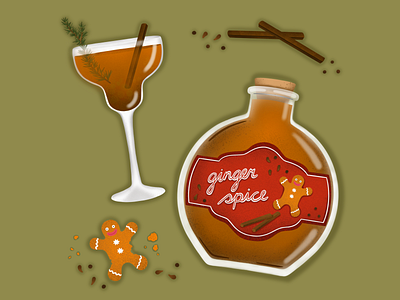 Ginger Spice christmas design digitalart drink ginger illustration illustration art procreate