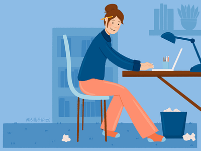 Working from home design digitalart illustration illustration art procreate