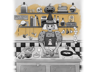 Witch's cosy breakfast design digitalart illustration illustration art inktober2021 magic procreate