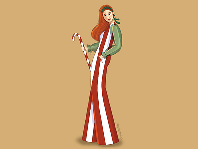 Candy cane christmas design digitalart illustration illustration art procreate