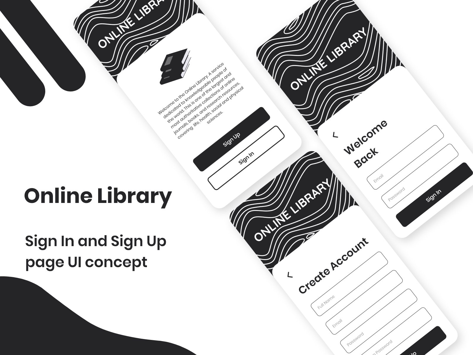 Library app sign up and sign in ui concept by Neser_U. on Dribbble