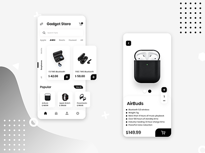 Gadget store e-commerce app concept ui app ecommerce ecommerce app ecommerce design ecommerce ui gadget gadgets mobile