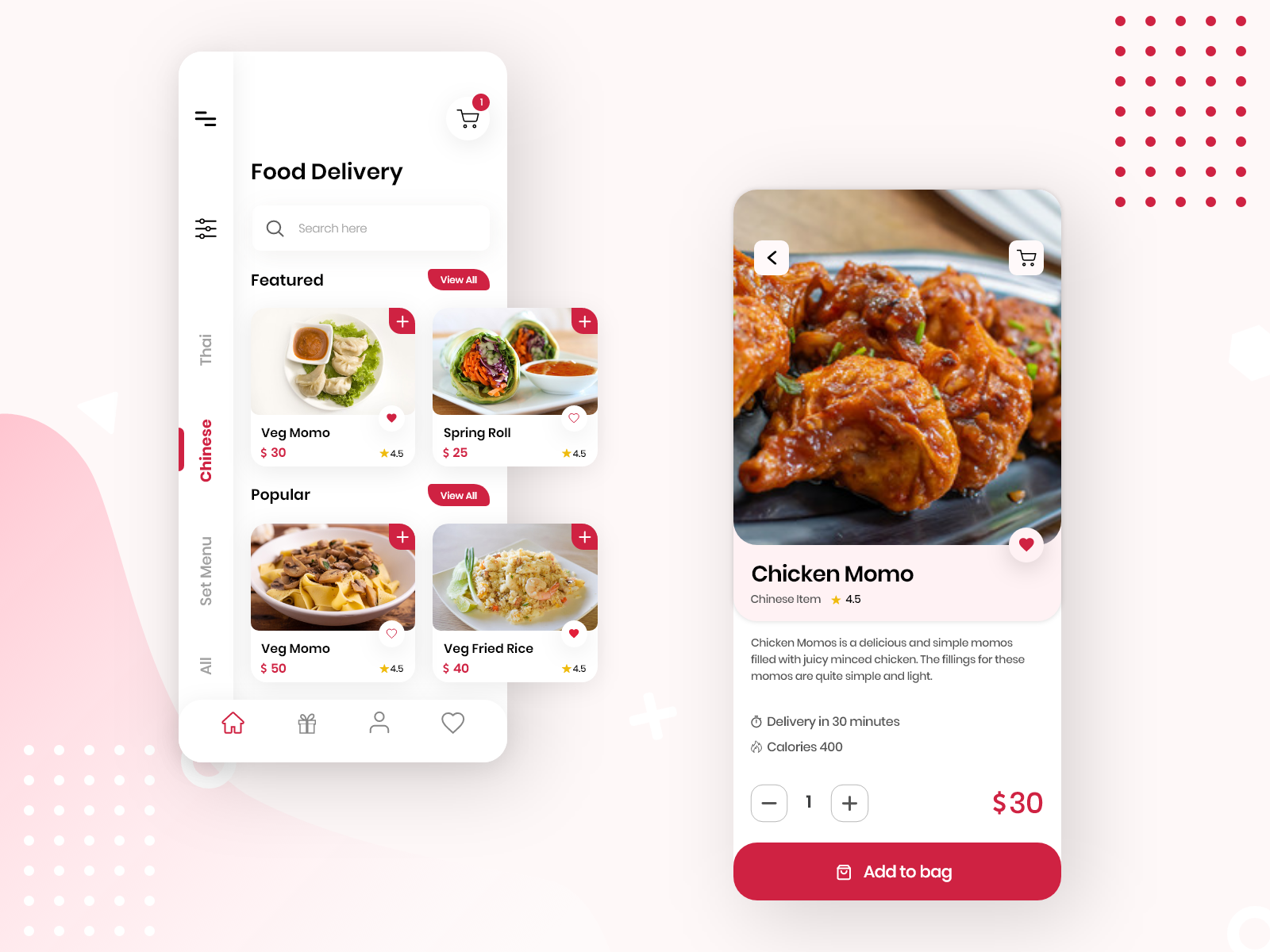 Food Delivery app ui by Neser_U. on Dribbble