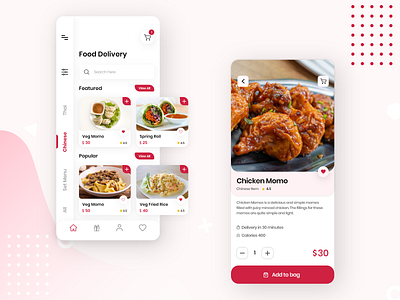 Food Delivery app ui