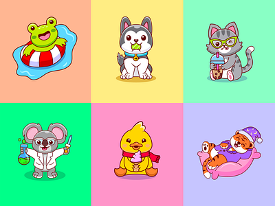 Cute vector animals