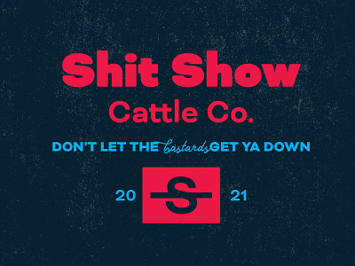Shit Show Cattle Co. cattle design logo montana patch vector