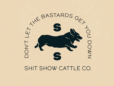 Shit Show Cattle Co. branding cattle corgi design illustration logo montana vector