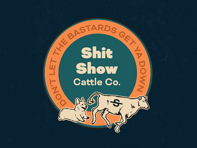 Shit Show Cattle Co. branding cattle corgi design illustration logo montana