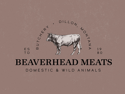 Beaverhead Meats beef branding butchery design illustration logo montana shop