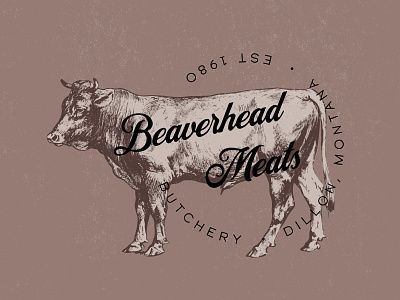 Beaverhead Meats beef branding butcher design dillon illustration logo montana