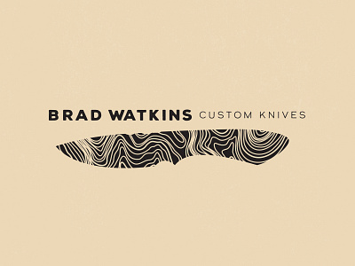 Brad Watkins Custom Knives branding design illustration logo montana vector
