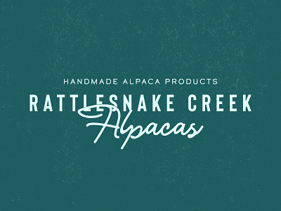 Rattlesnake Creek Alpacas branding design illustration logo montana vector