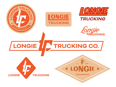 Longie Trucking Logo Options Pack branding design illustration logo montana vector