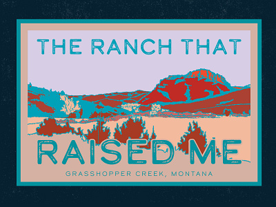 The Ranch that Raised Me branding cattle design illustration logo montana
