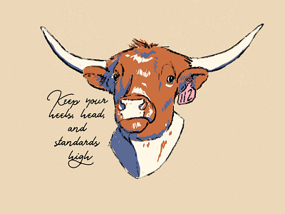 Matilda branding cattle design illustration montana