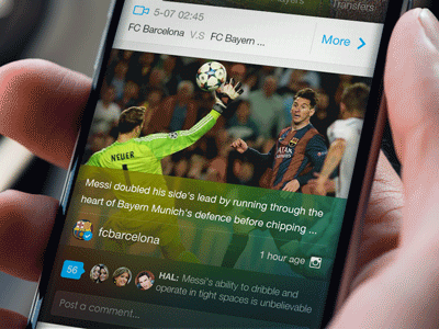 Football App Dynamic Comment comment football