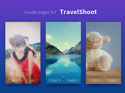 Guide pages for TravelShoot guide pages