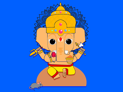 Lord Ganesh design friend ganesha god illustration lord