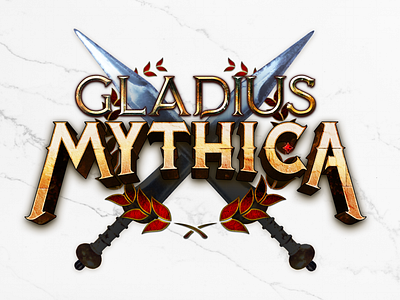 Gladius Mythica - NFT Trading Card Game Logo blockchain crypto game game logo graphic design greek historical history logo logo design myth mythical nft roman rome web3