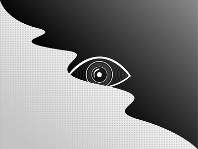 Hiding Eye illustration vector
