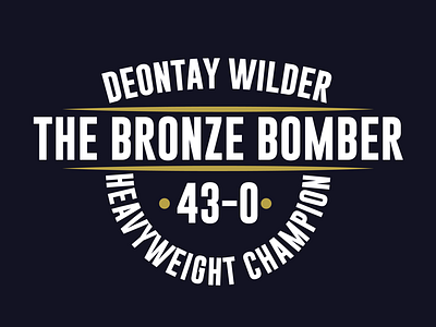 Deontay Wilder Practice Badge