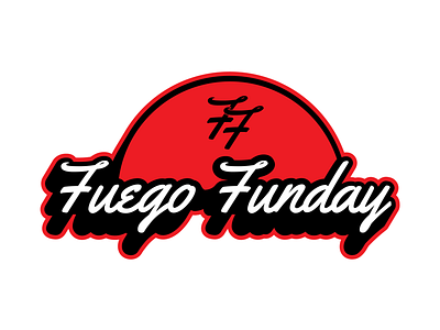 Fuego Funday Badge adobe badge brand branding graphic graphic design logo market merch merchandise