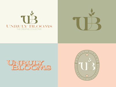 Unruly Blooms Branding Pt2 badge brand branding design graphic design illustration logo merch merchandise ui