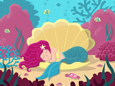 Little mermaid in a shell